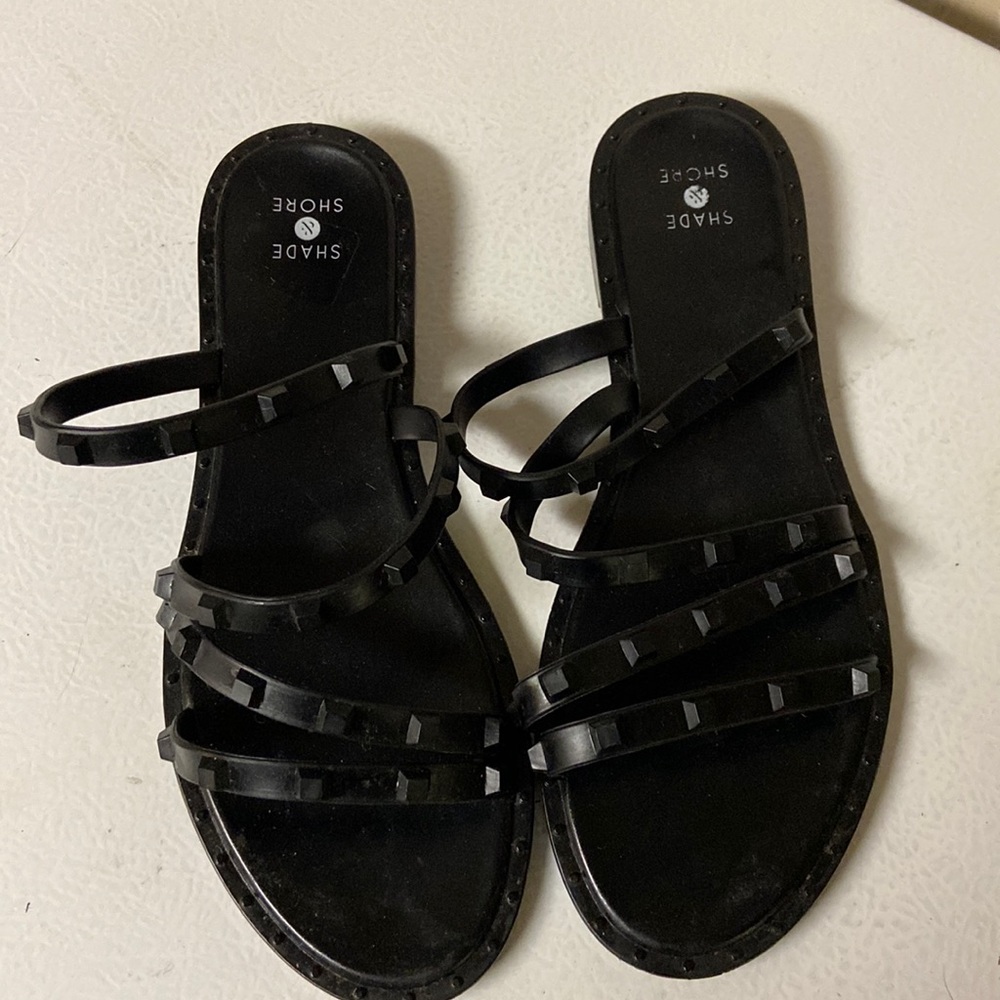 Shade & Shore Beach Footwear, hard plastic, used.